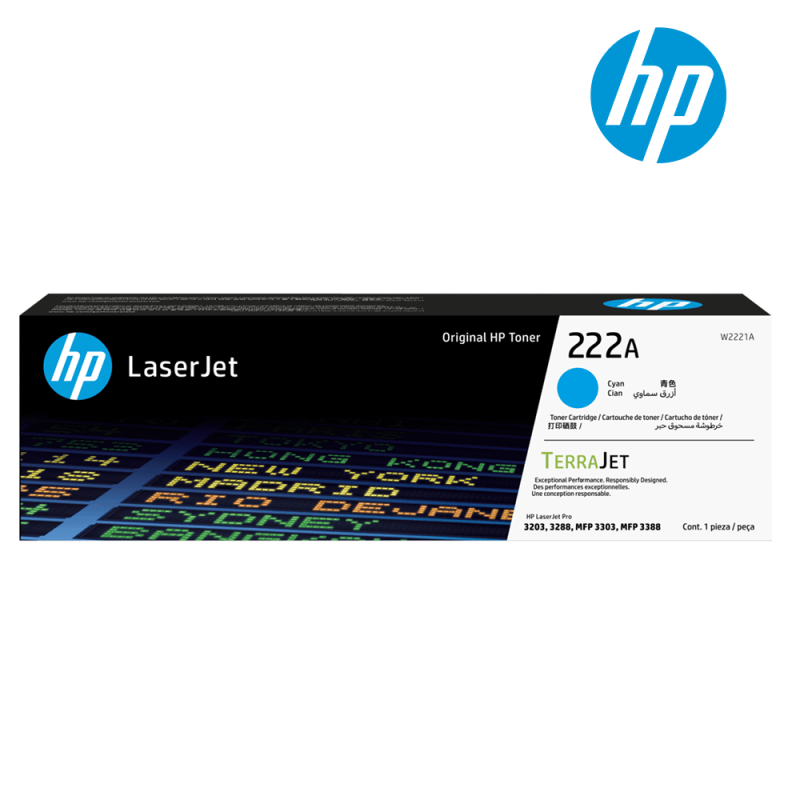 HP 222A Cyan Original LaserJet Toner Cartridge