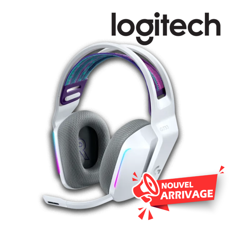 LOGITECH CASQUE GAMING PC G733 LIGHTSPEED Wifi WH