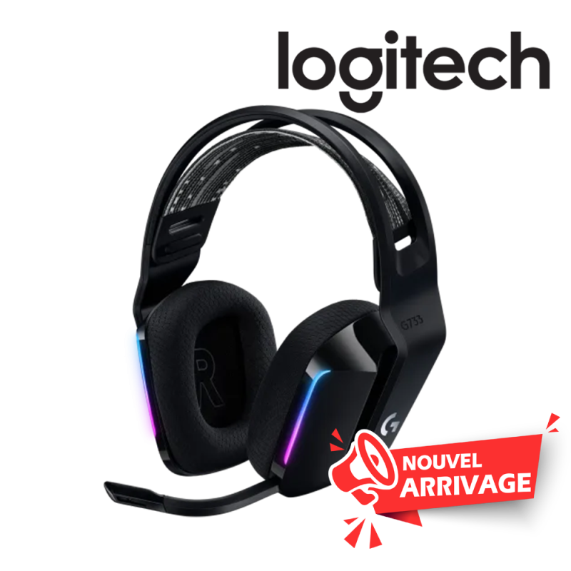 LOGITECH CASQUE GAMING PC G733 LIGHTSPEED Wifi BK