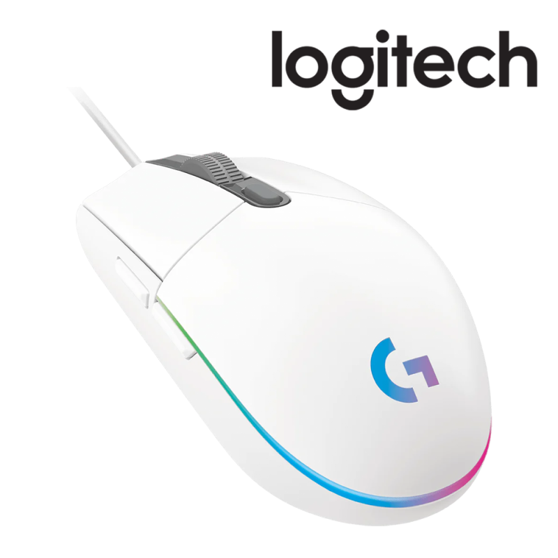 LOGITECH SOURIS GAMING CORDED G102 LIGHTSYNC - WHI